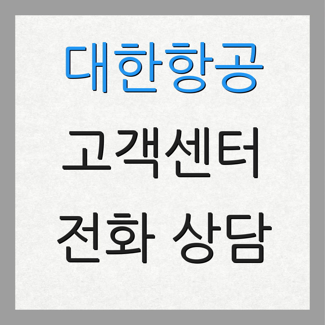 대한항공 고객센터 전화 상담 | 서비스 안내 | 고객 지원 서비스